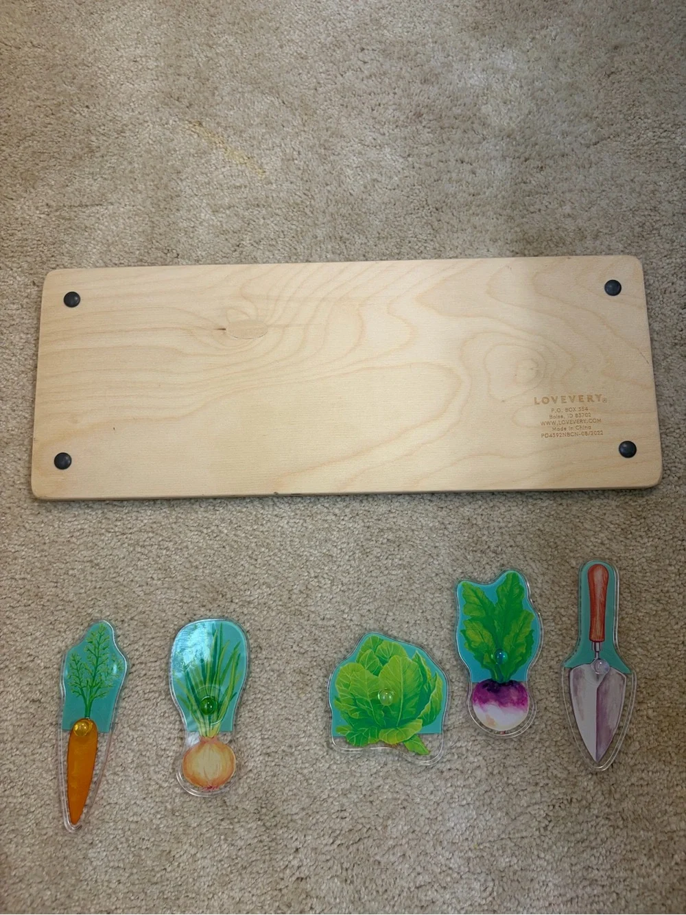 Lovevery Community Garden Puzzle – Montessori Wooden Learning Toy